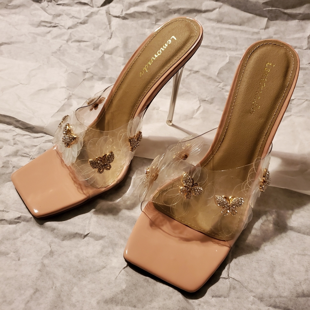 EGO Clear Butterfly Heels